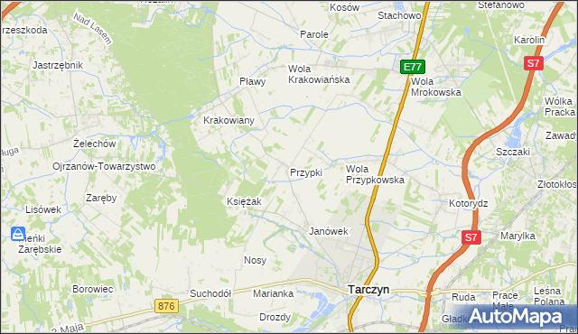 mapa Przypki, Przypki na mapie Targeo