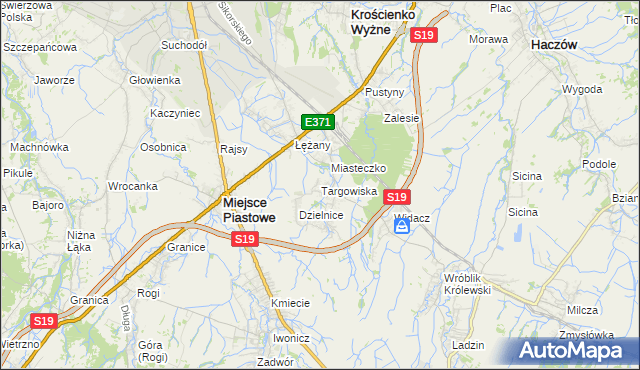 mapa Targowiska, Targowiska na mapie Targeo