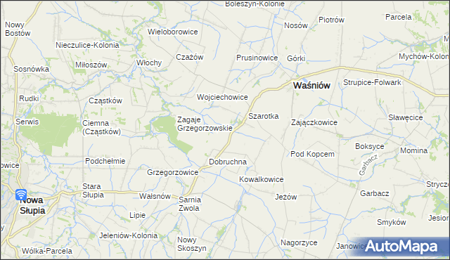 mapa Czajęcice, Czajęcice na mapie Targeo