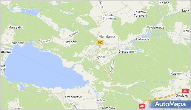 mapa Dylaki, Dylaki na mapie Targeo