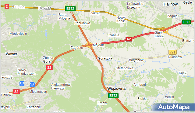 mapa Góraszka, Góraszka na mapie Targeo