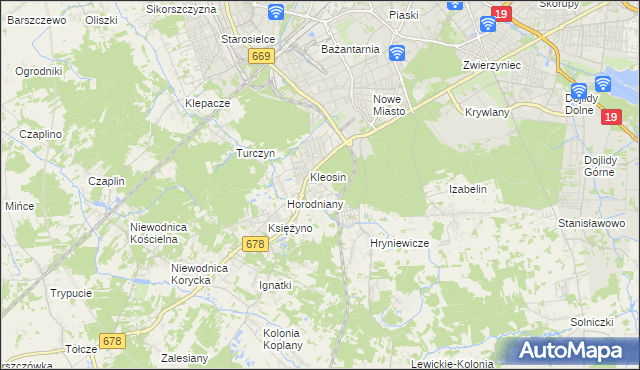 mapa Ignatki-Osiedle, Ignatki-Osiedle na mapie Targeo