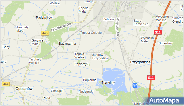 mapa Janków Przygodzki, Janków Przygodzki na mapie Targeo