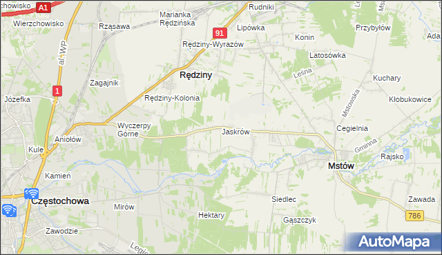 mapa Jaskrów, Jaskrów na mapie Targeo