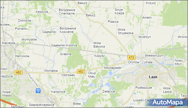 mapa Kopyść, Kopyść na mapie Targeo