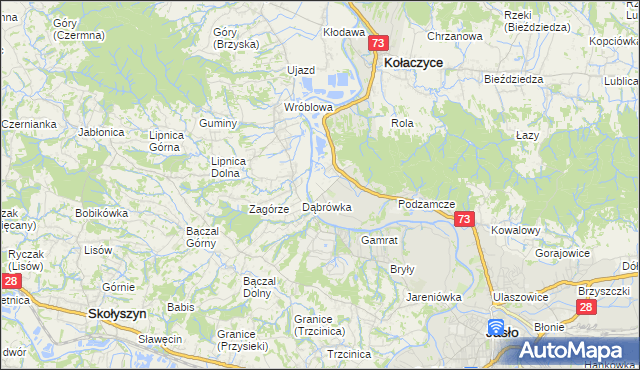 mapa Krajowice, Krajowice na mapie Targeo