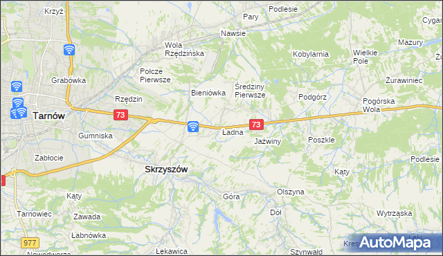 mapa Ładna, Ładna na mapie Targeo