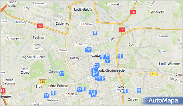 mapa Łodzi, Łódź na mapie Targeo