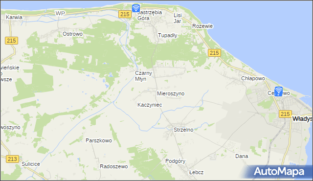 mapa Mieroszyno, Mieroszyno na mapie Targeo