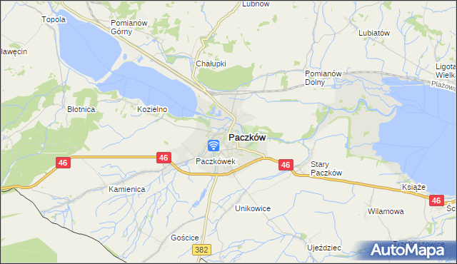 mapa Paczków powiat nyski, Paczków powiat nyski na mapie Targeo