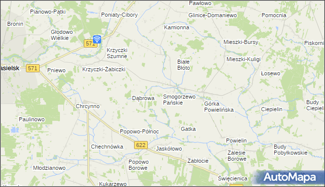 mapa Smogorzewo Pańskie, Smogorzewo Pańskie na mapie Targeo