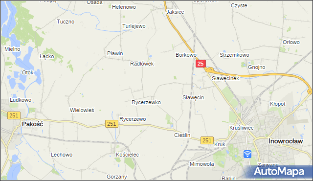 mapa Sójkowo gmina Inowrocław, Sójkowo gmina Inowrocław na mapie Targeo