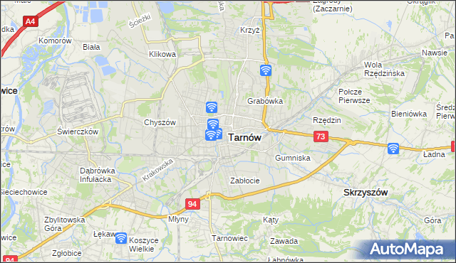 mapa Tarnów, Tarnów na mapie Targeo