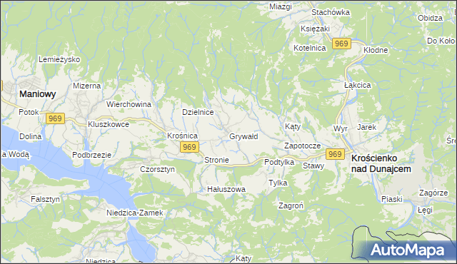 mapa Grywałd, Grywałd na mapie Targeo