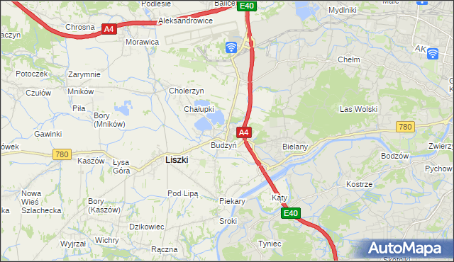 mapa Kryspinów, Kryspinów na mapie Targeo