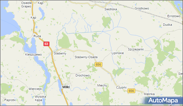 mapa Lipowy Dwór, Lipowy Dwór na mapie Targeo