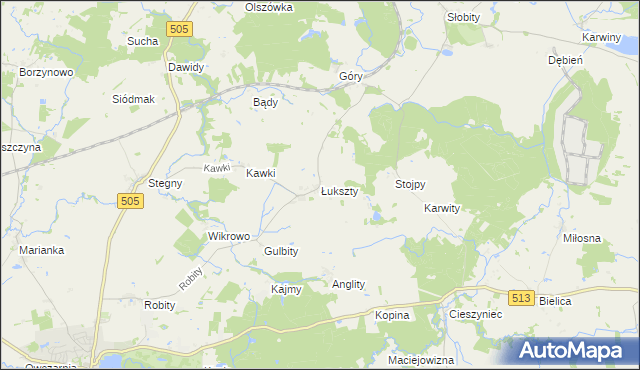 mapa Łukszty, Łukszty na mapie Targeo