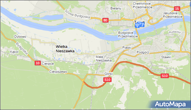 mapa Mała Nieszawka, Mała Nieszawka na mapie Targeo