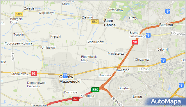 mapa Piotrkówek Duży, Piotrkówek Duży na mapie Targeo
