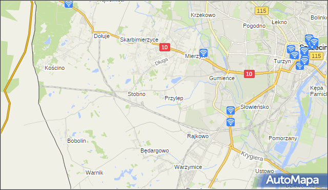 mapa Przylep, Przylep na mapie Targeo