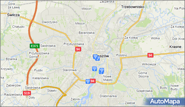 mapa Rzeszów, Rzeszów na mapie Targeo