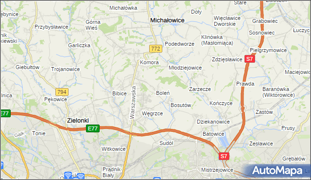 mapa Boleń, Boleń na mapie Targeo