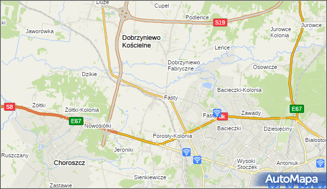 mapa Fasty, Fasty na mapie Targeo
