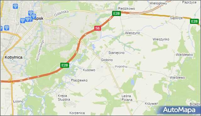 mapa Głobino, Głobino na mapie Targeo