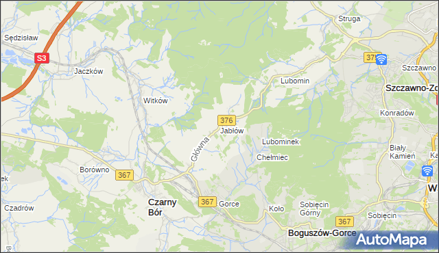 mapa Jabłów, Jabłów na mapie Targeo