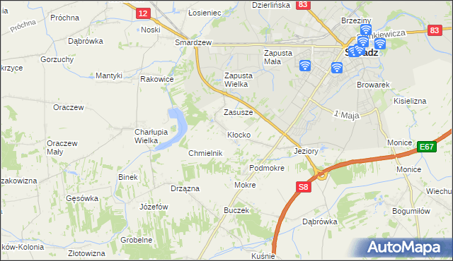 mapa Kłocko, Kłocko na mapie Targeo