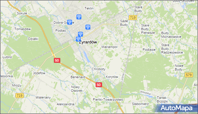 mapa Korytów A, Korytów A na mapie Targeo