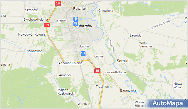 mapa Łucka, Łucka na mapie Targeo