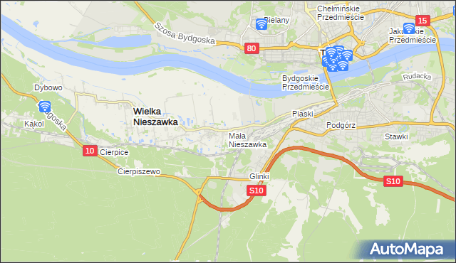 mapa Mała Nieszawka, Mała Nieszawka na mapie Targeo