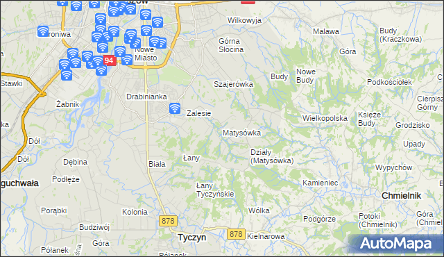 mapa Matysówka, Matysówka na mapie Targeo