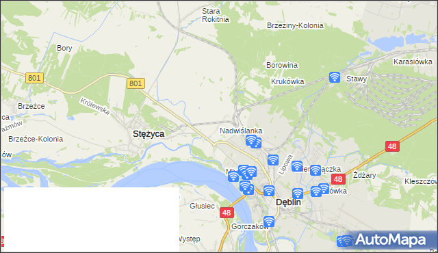 mapa Nadwiślanka, Nadwiślanka na mapie Targeo