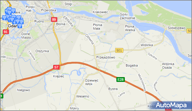 mapa Przejazdowo, Przejazdowo na mapie Targeo