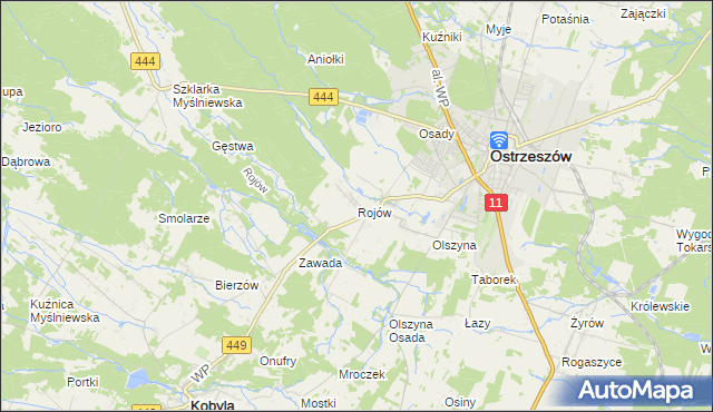 mapa Rojów, Rojów na mapie Targeo