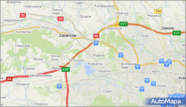 mapa Rząska, Rząska na mapie Targeo
