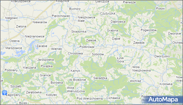 mapa Sobolów, Sobolów na mapie Targeo