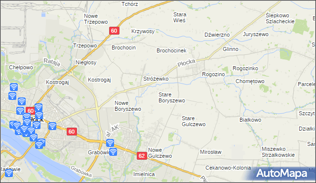 mapa Stare Boryszewo, Stare Boryszewo na mapie Targeo