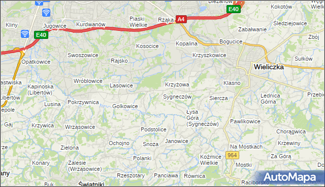 mapa Sygneczów, Sygneczów na mapie Targeo