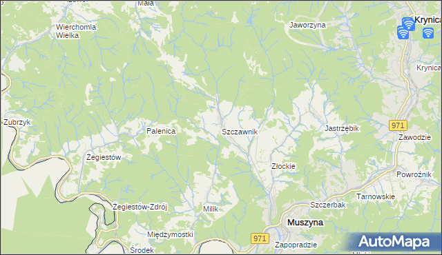 mapa Szczawnik, Szczawnik na mapie Targeo