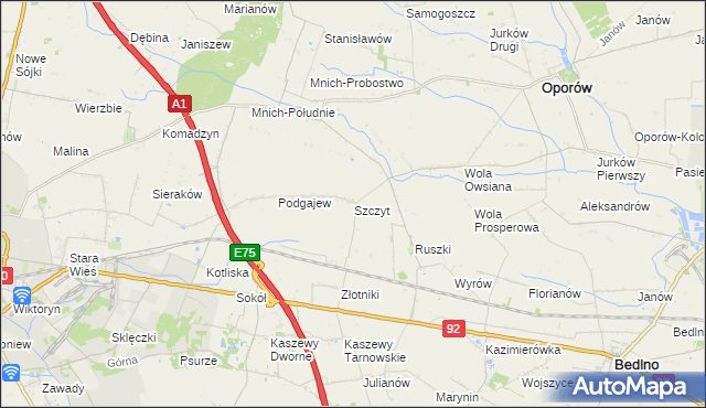 mapa Szczyt, Szczyt na mapie Targeo