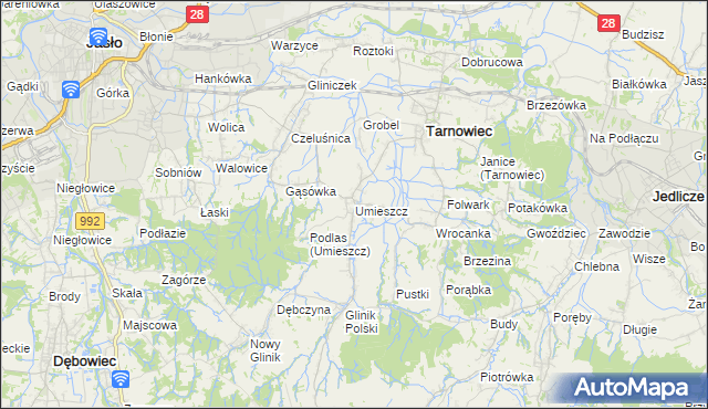 mapa Umieszcz, Umieszcz na mapie Targeo