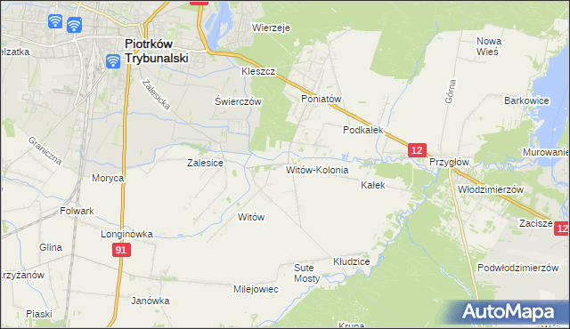 mapa Witów-Kolonia, Witów-Kolonia na mapie Targeo