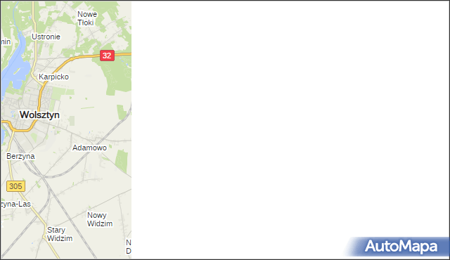 mapa Adolfowo gmina Rakoniewice, Adolfowo gmina Rakoniewice na mapie Targeo