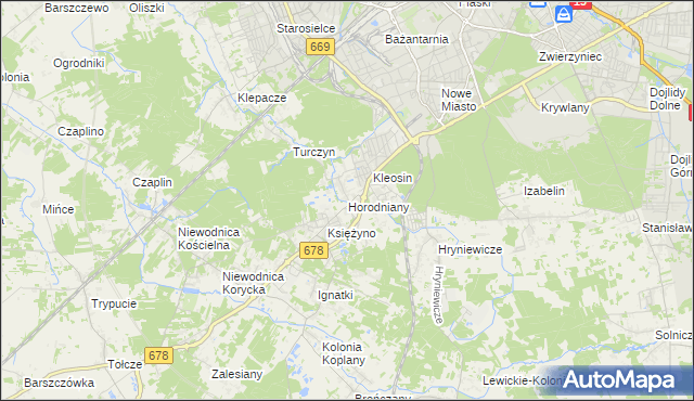 mapa Horodniany, Horodniany na mapie Targeo