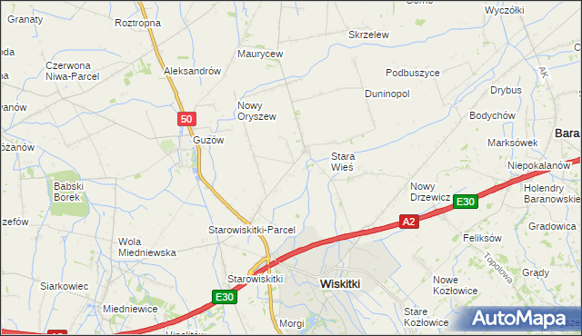 mapa Janówek gmina Wiskitki, Janówek gmina Wiskitki na mapie Targeo