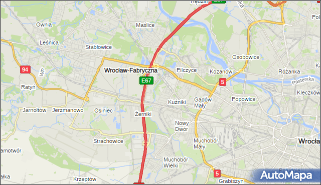 mapa Fabryczna, Fabryczna na mapie Targeo