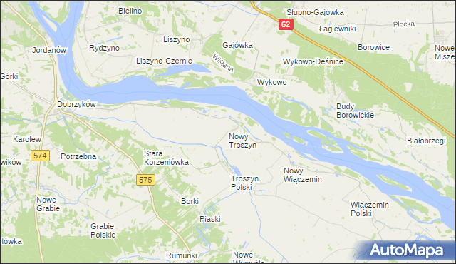 mapa Nowy Troszyn, Nowy Troszyn na mapie Targeo